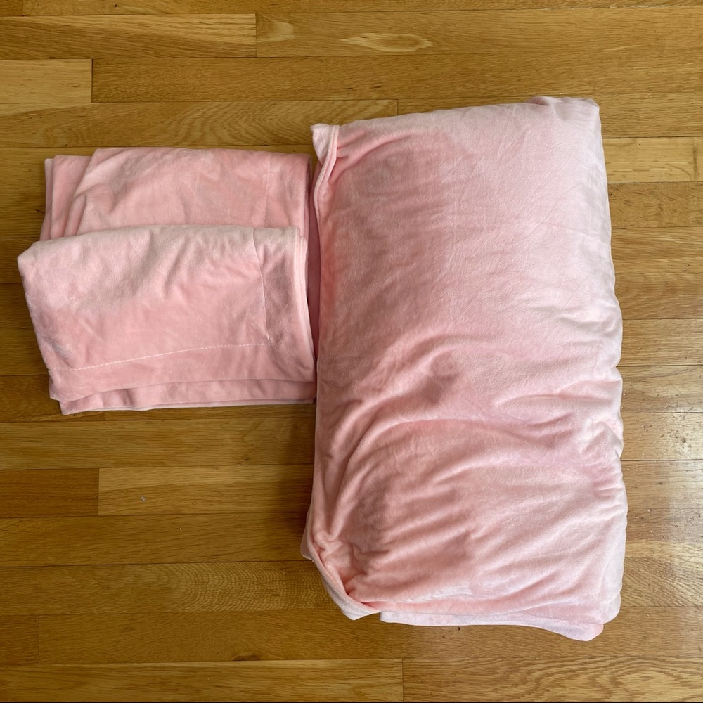 NTBAY Velvet Queen Duvet Cover Set, 3 Pieces Zippered Cover Light Pink NWOT - Picture 7 of 7